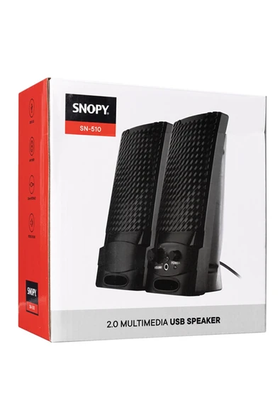 SNOPY SN-510 3 WATT USB 2.0 SİYAH  1+1 SPEAKER (4401)