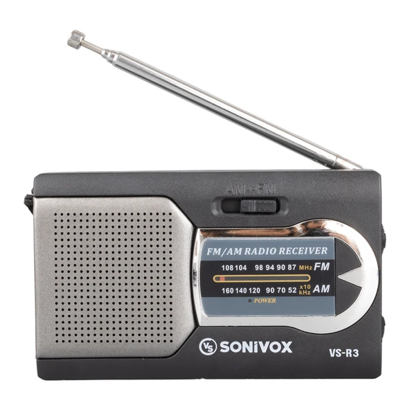 SİYAH RENK CEP TİPİ ANALOG FM RADYO VS-R3 (4401)