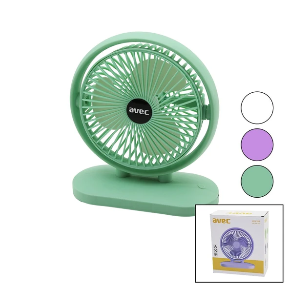 USB MASA ÜSTÜ FAN=16CM VANTİLATÖR  180 DERECE  3 KADEME HIZ 3PERVANE RENKLİ PLS.STAND=9X20X22.7CM (4401)