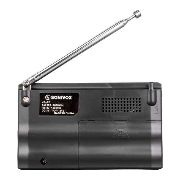 GÜMÜŞ RENK CEP TİPİ ANALOG FM RADYO VS-R3 (4401) - 2
