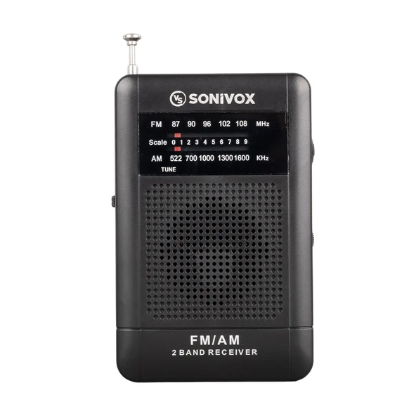 SİYAH RENK CEP TİPİ ANALOG FM RADYO VS-R115 (4401)