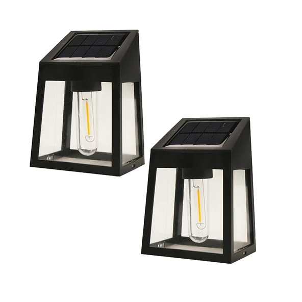 PİLLİ SOLAR GÜNEŞ ENERJİLİ GECE SENSÖRLÜ BAHÇE AYDINLATMA LAMBASI (2 li PAKET) (4401)