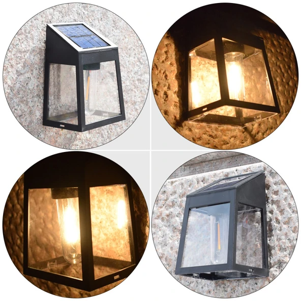 PİLLİ SOLAR GÜNEŞ ENERJİLİ GECE SENSÖRLÜ BAHÇE AYDINLATMA LAMBASI (2 li PAKET) (4401) - 3