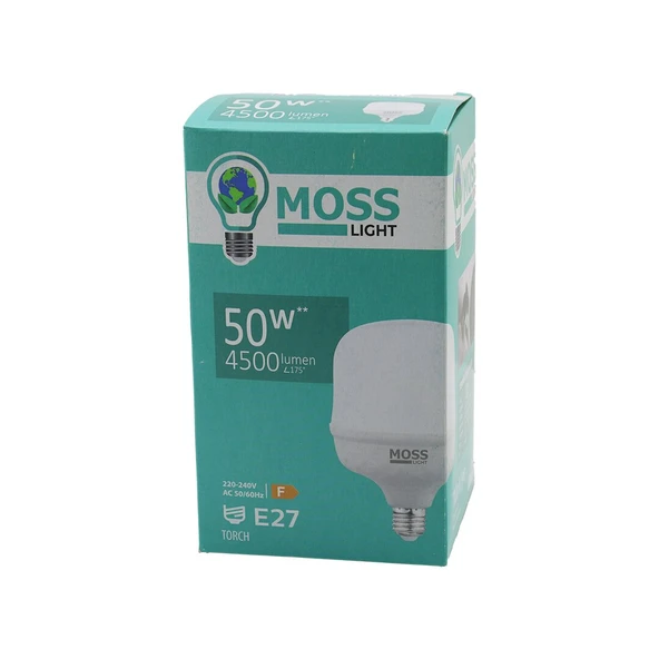 50W  TORCH  LED AMPUL PLASTİK E27 4500LUMEN L175° 5000 SAAT ÖMÜR IP20 185-265V AC  MS-3099 (4401)