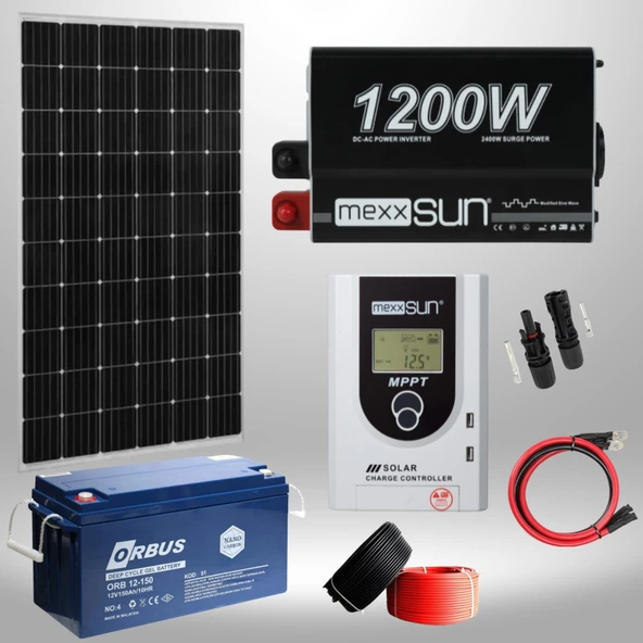 Kamusolar 3.2 kWp Maxi Solar Enerji Paketi – Mini  Buzdolabı + TV + Aydınlatma