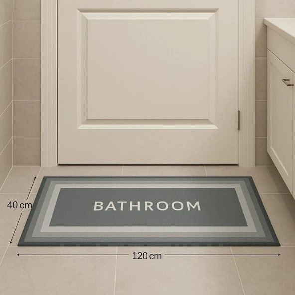 Sihirli Süper Su Emici Kaymaz Tabanlı Uzun Paspas 40*120 cm (4401) - 5