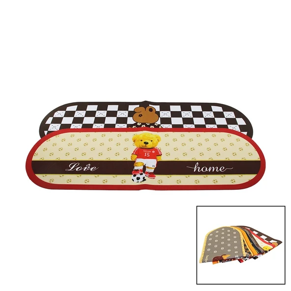 OVAL RENKLİ DESENLİ - RESİMLİ SU EMİCİ - SİHİRLİ  BANYO PASPASI ELASTİK 116 X 37.5CM (4401)