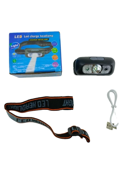 LED CHARGE HEADLAMP  USB ŞARJLI  KAFA LAMBASI FENER  OYNAR BAŞLI (4401)