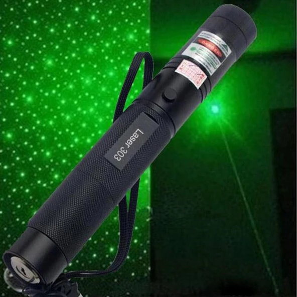Şarjlı Yeşil Lazer Yakıcı Pointer 15 Km lazer 1000 mv (4401) - 4