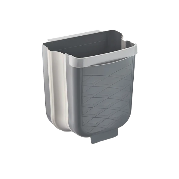 GRİ KATLANABİLİR MUTFAK ÇÖP KOVASI 6LT (4401)