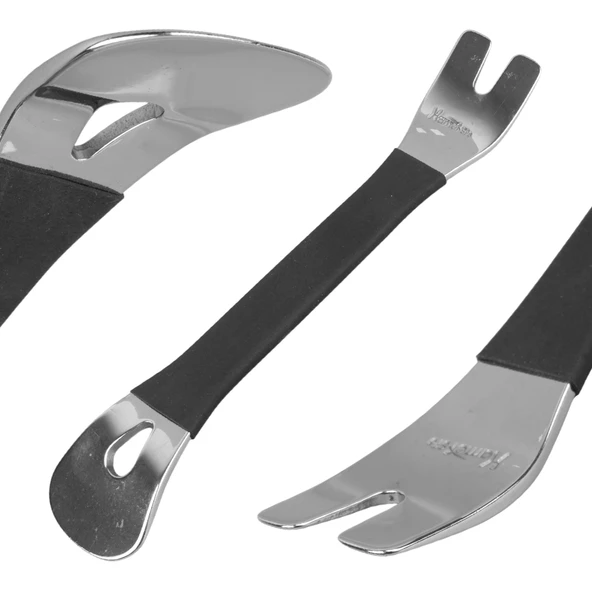 ARAÇ İÇİ SES SİSTEMİ SÖKME LEVYESİ KROM KAPLAMA ÇELİK (3X195MM) (4401)