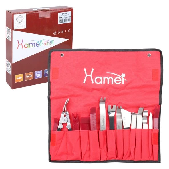 ARAÇ İÇİ SES SİSTEMİ SÖKME - LASTİK SÖKME -  KAPI DÜZELTME ÇIKARMA SETİ (14 FARKLI APARAT) (4401)