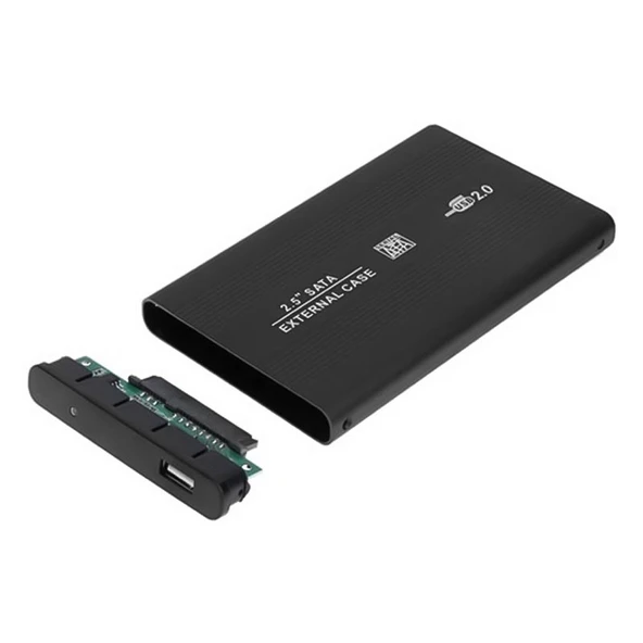 HARİCİ 2.5 USB 2.0 SATA HARDDISK KUTUSU SİYAH (4401) - 2