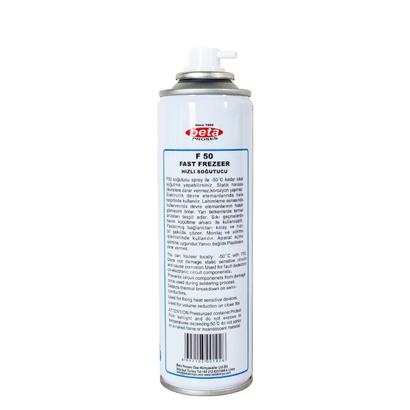 SOĞUTUCU SPREY BETA F-50 FAST FREZEER 200 ML KT-50 (4401) - 2
