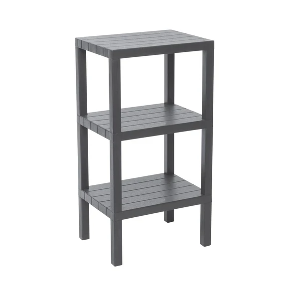 3 RAFLI GRİ MODÜLER ÜNİTE PLASTİK 38x29x74 cm (4401)