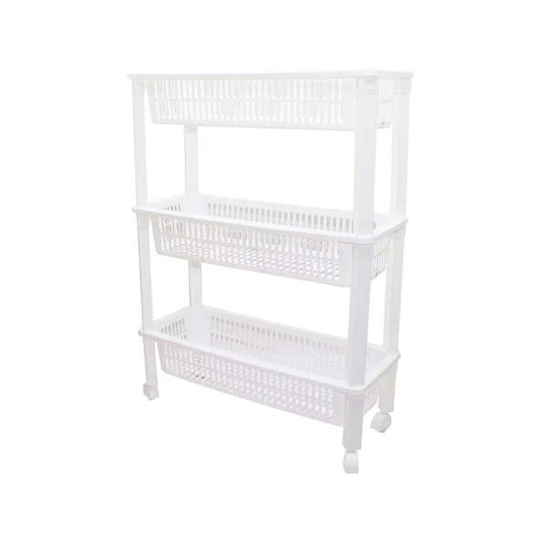 3 KATLI DÜZENLEYİCİ  - RAF ÜNİTESİ TEKERLEKLİ 510X205X685MM (4401)