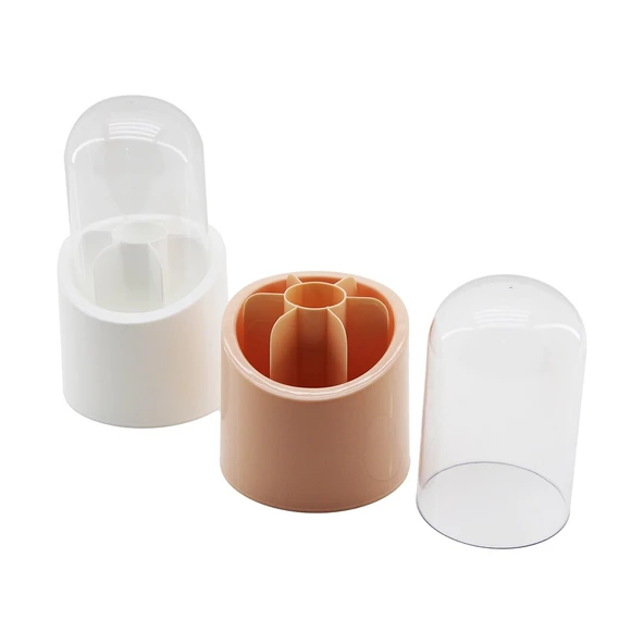 ELİS 7 BÖLMELİ KAPSÜL ORGANİZER PLASTİK HAZNE - KRİSTAL MİKA FANUS KAPAK (4401)