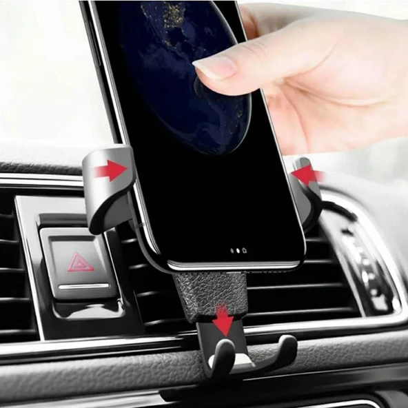 Araç İçi Klima Izgarasına Takılabilen Plastik Oto Telefon Tutucu Gravity (4401) - 4