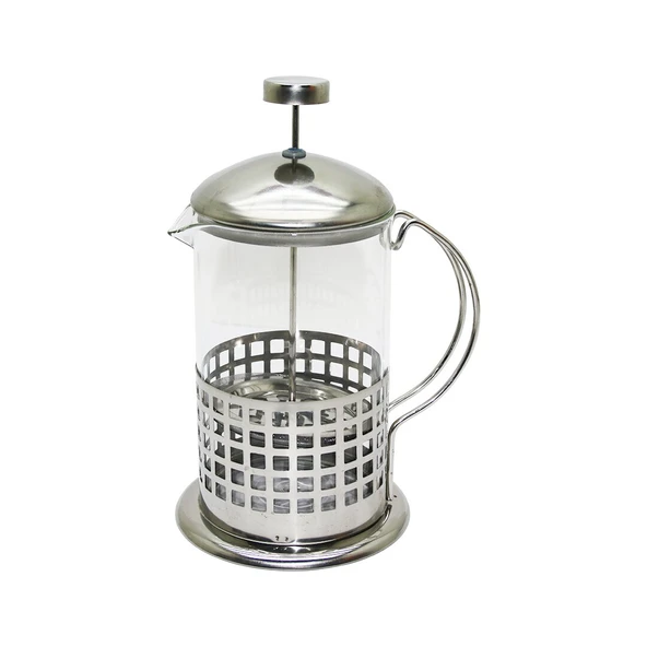 FRENCH PRESS 800ML CAM BİTKİ SÜZGEÇİ METAL KAFES - KAPAK (4401)