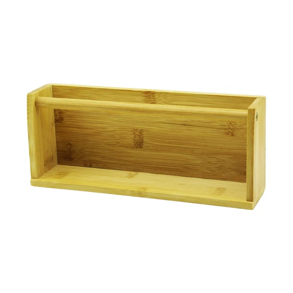 AHŞAP BAMBU  DUVAR RAFI   MIKNATISLI MONTAJ   10.2 X 25CM - Y: 5--6CM (4401)