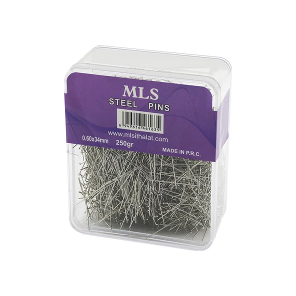 TOPLU İĞNE  0.60X34MM   250GR   ŞEFFAF MİKA KRİSTAL PLS.KUTULU AMBALAJ (4401)