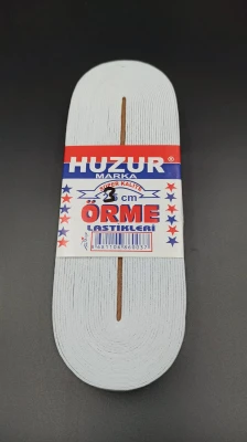 BEYAZ - 3CM PAÇA LASTİK YASSI GENİŞ 10MT. (4401)