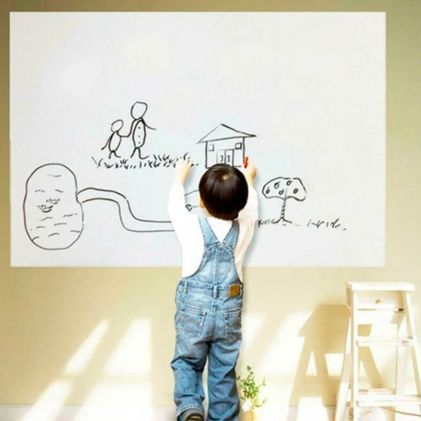 Silinebilir Kalemli Sticker  Duvara Yapışabilen Yazı Tahtası 60x200 cm (4401) - 2