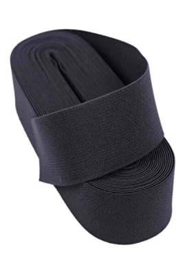 SİYAH  - 3CM PAÇA LASTİK GENİŞ 10MT. (4401)