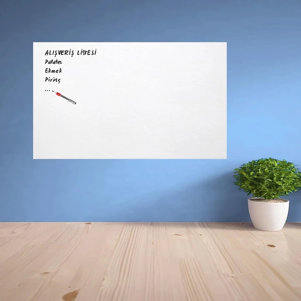 Ders Çalışma Yazı Tahtası Manyetik Duvar Stickerı 100x60 cm (4401)