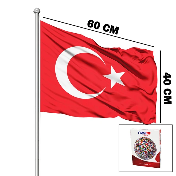 ALPAKA KUMAŞ TÜRK BAYRAK 40X60CM (4401)