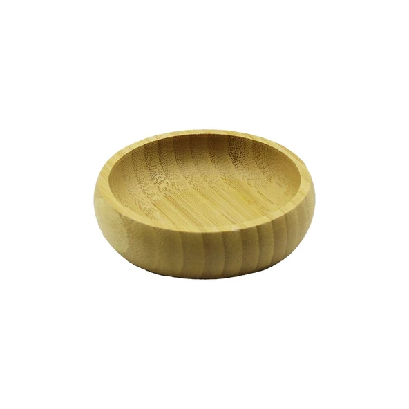 TEKLİ - MİNİ=8.5CM AHŞAP BAMBU ÇEREZLİK - LOKUMLUK KASE (4401)