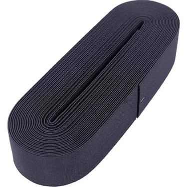 SİYAH - 4CM PAÇA LASTİK YASSI GENİŞ 10MT. (4401)