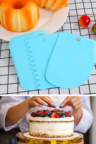 Pasta Hamur Şekillendirici Spatula Kesici Kazıyıcı Dekoratör Set (4401) - 5