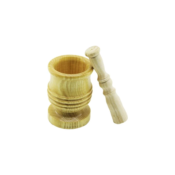 BÜYÜK BOY  LÜX AHŞAP HAVAN SARIMSAK DÖVECEK Ç: 8.3CM--D: 7CM--Y: 12CM FİLELİ AMBALAJ (4401)