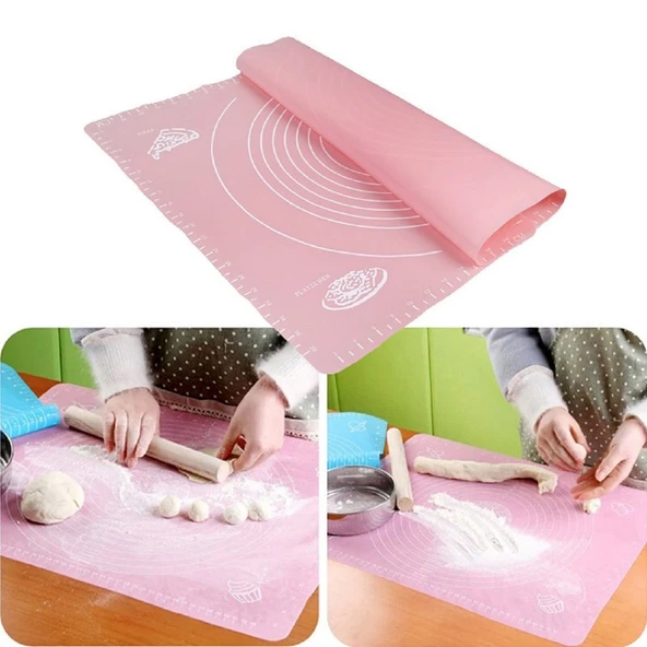 Hamur Açma Örtüsü Hamur Matı Ölçekli Silpat  - Asorti (4401) - 2