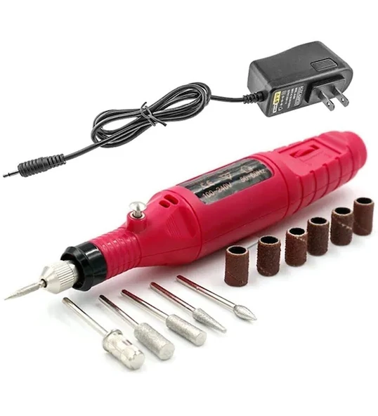 6 Uçlu Elektrikli Manikür Pedikür Seti ( 2000-300RPM HIZ ) (4401) - 3