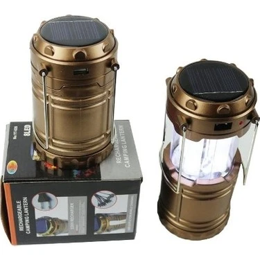 Avcı Feneri Kamp Lambası Şarjlı USB Girişi Solar (4401) - 4