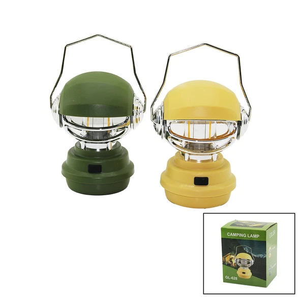 CAMPING LAMP ROBOT KAFA MODELİ FANUS KAMP - BAHÇE FENER USB ŞARJLI 3-KADEME IŞIK AYARI RENKLİ PLS. GL-628 (4401)