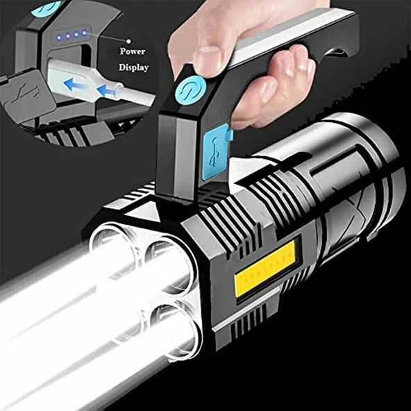 5W USB Şarjlı El Feneri (4401) - 2