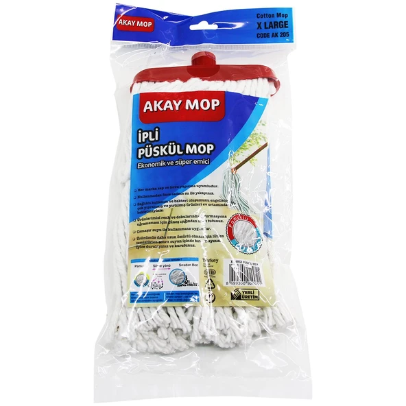 X LARGE ÖRGÜLÜ İPLİ  PÜSKÜL PAMUK MOP (4401)