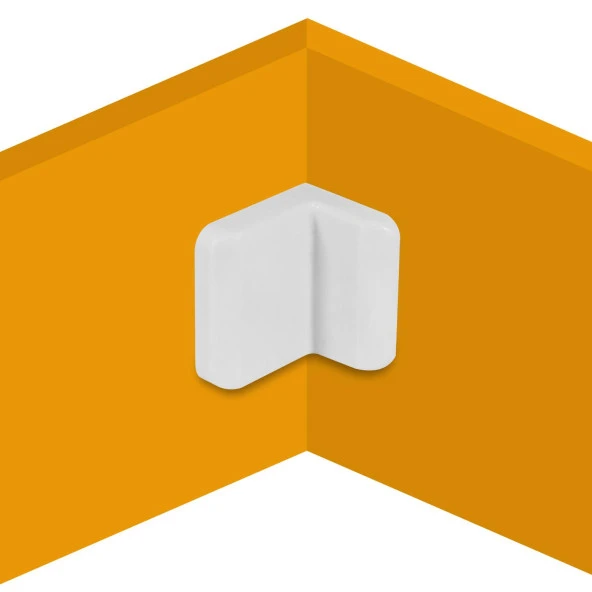 Mobilya Dolap Askı Elemanı Montaj Bağlantı Sabitleme Demiri Beyaz (5 ADET) - 4