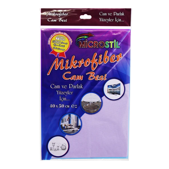 40X50CM MİKROFİBER TEMİZLİK CAM BEZİ (4401)