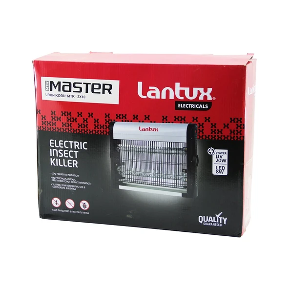 MTR-2X10 LXIK-210 POWER  UV - 20W  SİNEK ÖLDÜRÜCÜ CIZ CİHAZI MAKİNE  2X10W   LED 8W - 60M2 (4401)