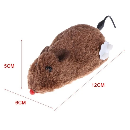 Kurmalı Kedi Eğitim Oyuncağı Tüylü Peluş Fare Yakalama İnteraktif Sevimli Eğlenceli Oyuncak (4401) - 3