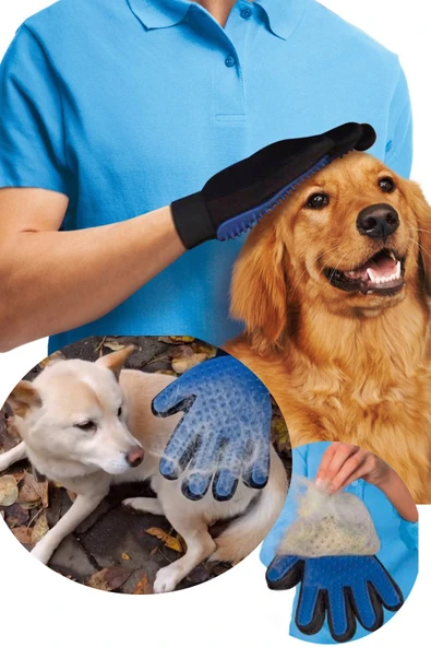 Tüy Toplayan Kedi Temizleme Eldiveni Kedi Tüy Toplama Eldiveni (4401) - 2