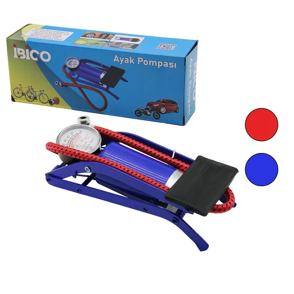YAYAT MODELİNCE PİSTONLU AYAK POMPASI OTO-ARAÇ - BİSİKLET-MOTOR LASTİK - TOP - ŞİŞME HAVUZ-YATAK (4401)