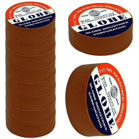 GLOBE İZOLE BANT KAHVERENGİ 10LUK  0.13MMX19MM (4401)