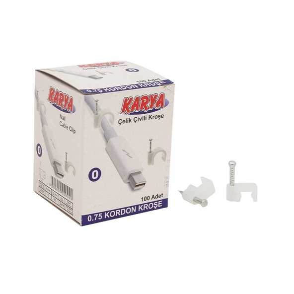 KROŞE 0 NUMARA 4 MM (0.75 YASSI KABLOLAR İÇİN) 100LÜ PAKET KARYA (4401)