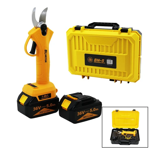 CORDLESS SHEAR YELLOW BN-5 HS-155  ŞARJLI  BAĞ MAKASI  2 BATARYA - 36V 5.0AH (4401)