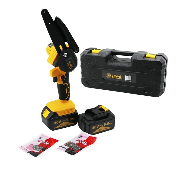 CHAIN SAW YELLOW LTJ-6A YAĞSIZ - ZİNCİRLİ 6" BUDAMA - DAL KESME MAKİNE ŞARJLI - 2 BATARYA 36V 5.0AH (4401)